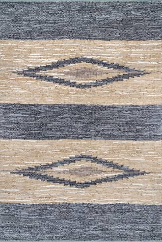 Diamond Panel Leather Rug primary image