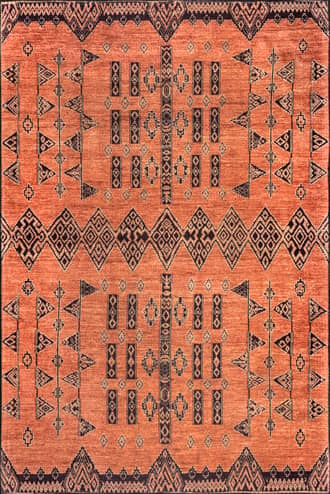 Rust Christine Washable Paneled Rug swatch