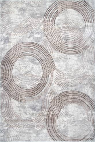 Grey 2' 8" x 8' Faded Ripples Rug swatch