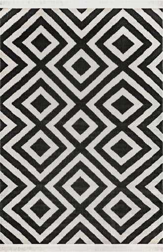 Diamond Mesh Fringed Indoor/Outdoor Rug primary image