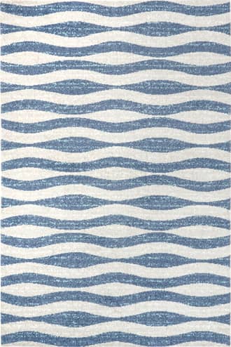 Blue Geometric Waves Rug swatch