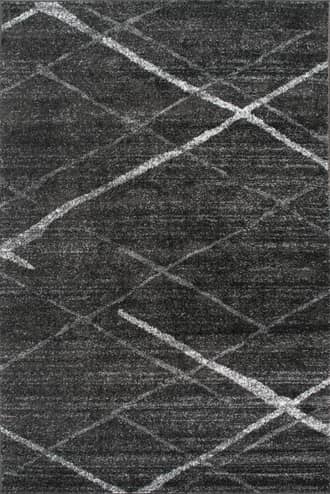 Charcoal 10' x 13' Broken Lattice Rug swatch