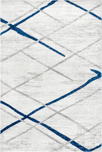 Blue Gray 9' x 12' Broken Lattice Rug swatch