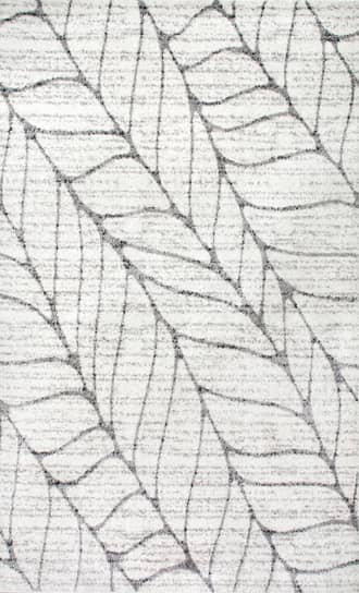 Light Grey 9' x 12' Jada Abstract Leaves Rug swatch
