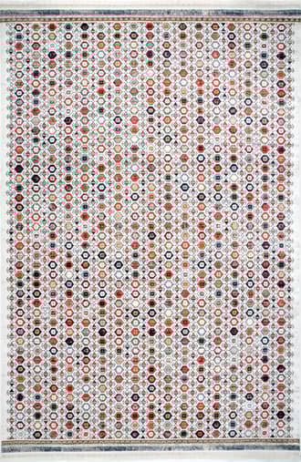 6' 7" x 9' 8" Honeycomb Stripes Fringed Rug primary image