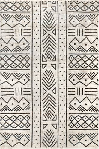 Aubrey Paneled Fringed Rug primary image