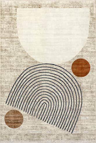 Ivory Yulissa Contemporary Rainbow Rug swatch