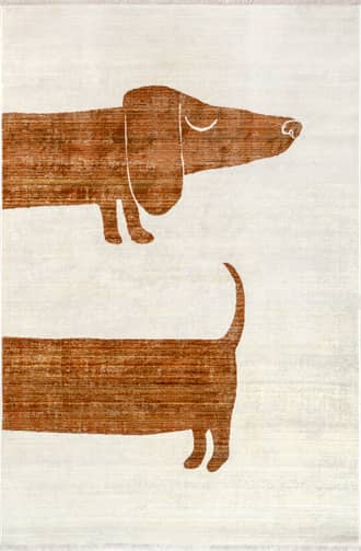 Dorita Dachsund Fringed Rug primary image