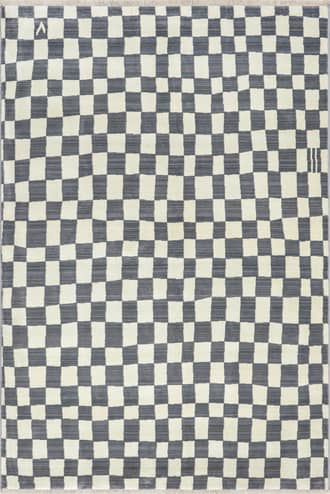 Grey 4' x 6' 5" Rasali Checkered Box Rug swatch