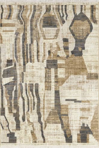 Beige Bheri Abstract Rug swatch