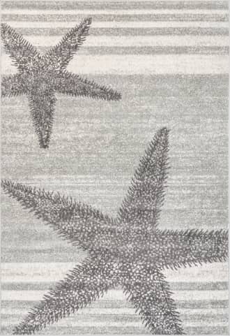 Light Gray Starfish And Stripes Rug swatch