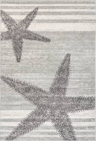 Light Grey Starfish And Stripes Rug swatch