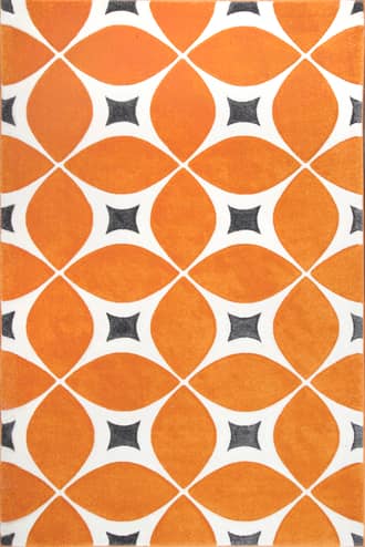 Deep Orange Mod Trellis Rug swatch