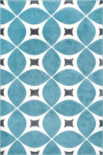 Baby Blue 2' 6" x 8' Mod Trellis Rug swatch