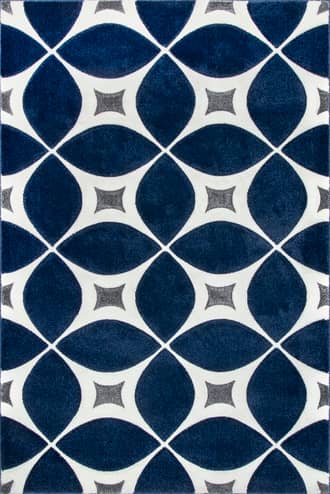 Navy Mod Trellis Rug swatch