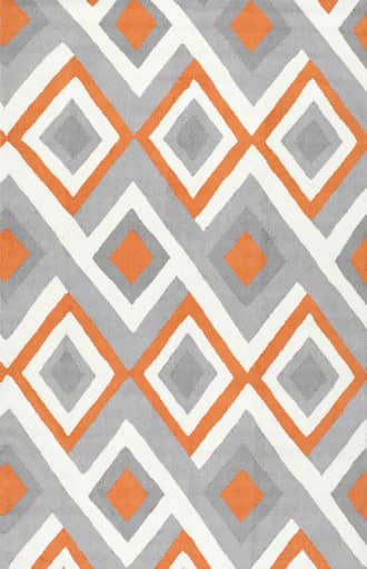 Orange Interconnected Diamonds Rug swatch