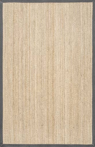 Dark Grey 8' Seagrass with Border Rug swatch