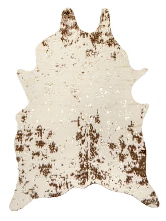 Brown Macchiato Faux Cowhide Rug swatch