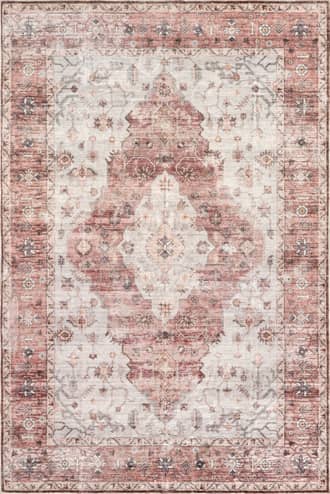 5' x 8' Vikky Diamond Medallion Washable Rug primary image
