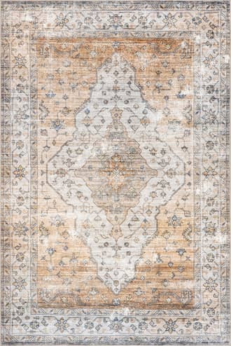 Light Orange Audrey Washable Stain Resistant Rug swatch