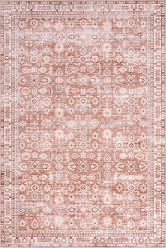 Norah Geometric Floral Spill Proof Washable Rug primary image