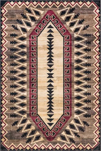 3' x 5' Zuni Southwestern Stain-Resistant Washable Rug primary image