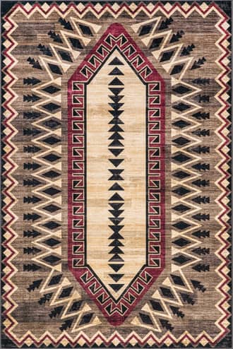 Zuni Southwestern Spill Proof Washable Rug primary image