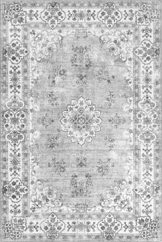 Stone 2' x 3' Rosette Medallion Washable Rug swatch