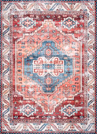 5' x 8' Oriental Medallion Washable Rug primary image