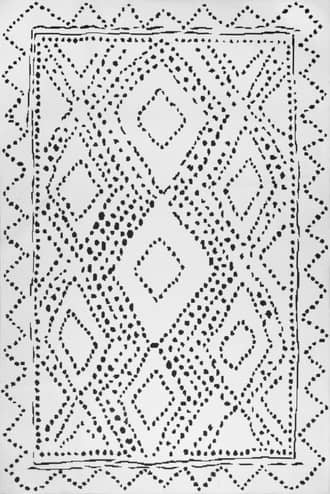 8' Dotted Diamond Trellis Washable Rug primary image