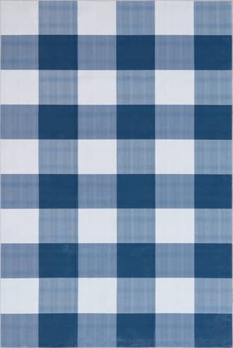 Blue 6' Alanna Buffalo Plaid Washable Rug swatch