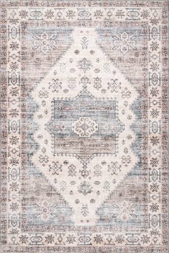 Beige Joyce Medallion Washable Rug swatch