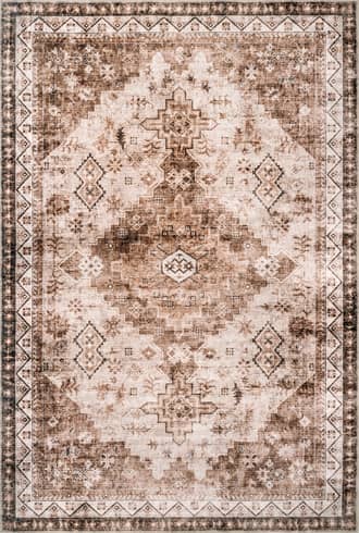 Beige Jessamine Washable Geometric Rug swatch