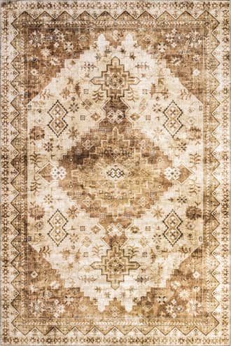 Tan Jessamine Washable Geometric Rug swatch