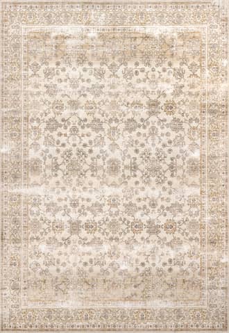 Beige 2' 6" x 8' Meena Fading Garden Washable Rug swatch