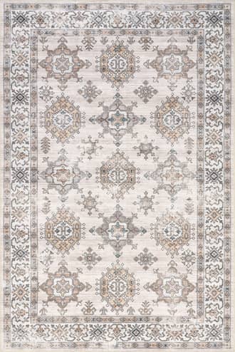 Ivory 3' x 5' Francesca Timeworn Charm Washable Rug swatch