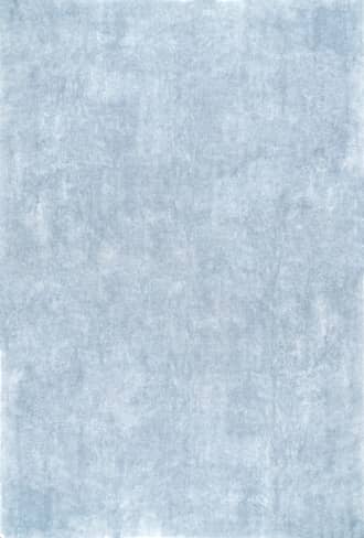 Light Blue 2' x 3' Washable Solid Shag Rug swatch