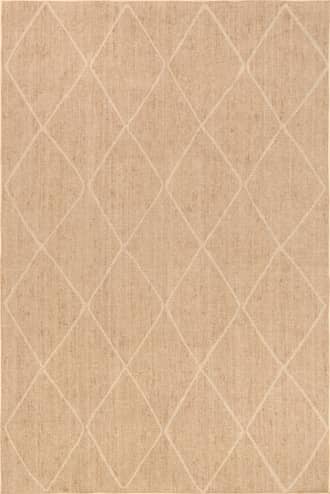 Ivory 2' 6" x 8' Giselle Easy-Jute Washable Trellis Rug swatch