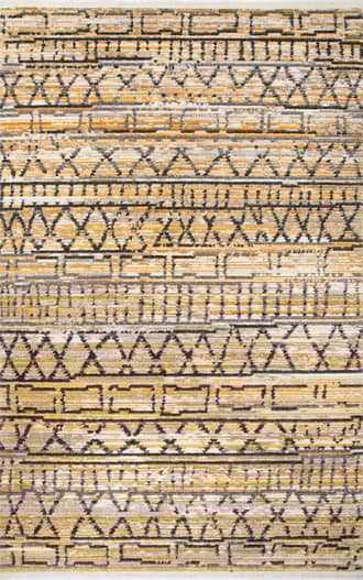 Beige Banded Tribal Rug swatch