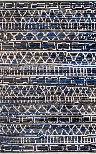 Blue Banded Tribal Rug swatch