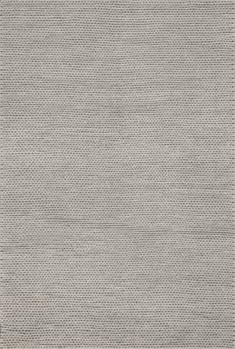 Light Grey 8' Veronica Wool Braided Rug swatch