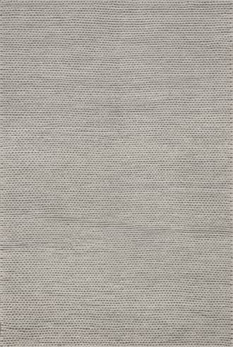 Light Grey 6' x 9' Softest Knit Wool Rug swatch