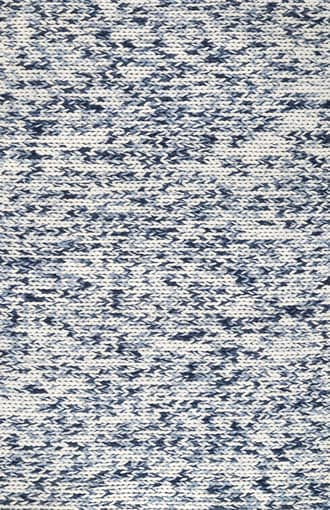 Blue 4' x 6' Softest Knit Wool Rug Rug swatch