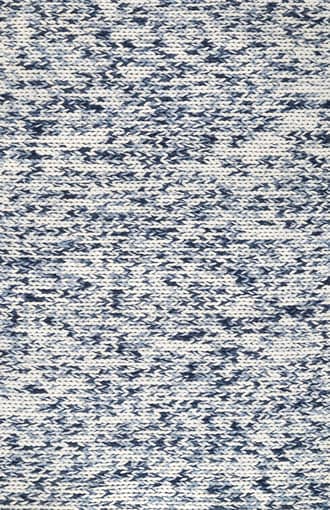 Blue 8' Veronica Wool Braided Rug swatch