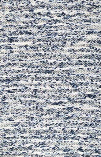 Blue 4' x 6' Veronica Wool Braided Rug swatch