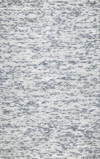 Silver 6' x 9' Softest Knit Wool Rug Rug swatch