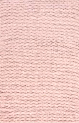 Pink 6' x 9' Softest Knit Wool Rug Rug swatch