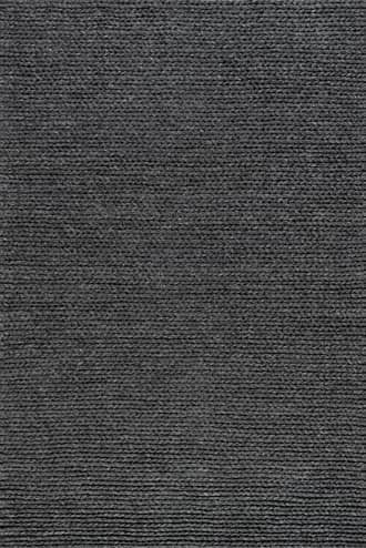 Charcoal 6' x 9' Softest Knit Wool Rug swatch