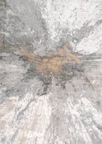 Silver 2' 8" x 8' Splatter Abstract Rug swatch