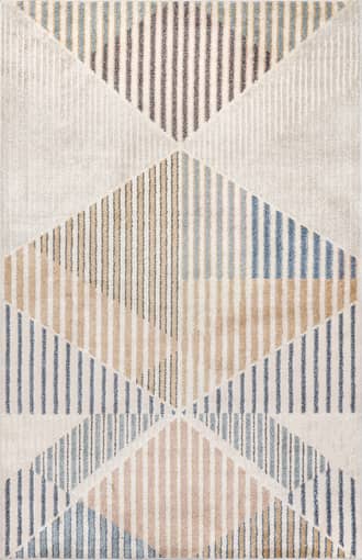 Multicolor 4' 3" x 6' 3" Karlie Diamond Collage Rug swatch